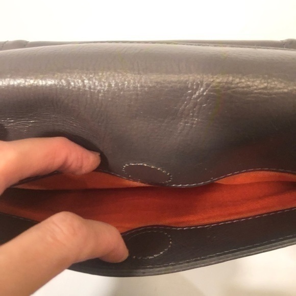 Hobo gray leather clutch bag